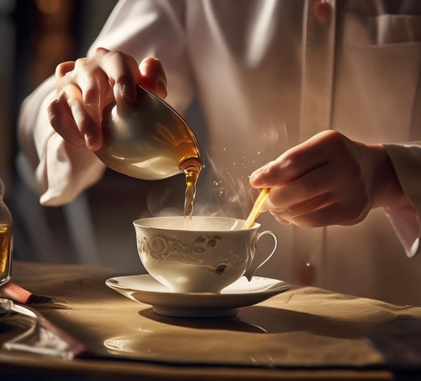 酒店服务员倒碗盖茶礼仪，细节里的服务艺术与温度